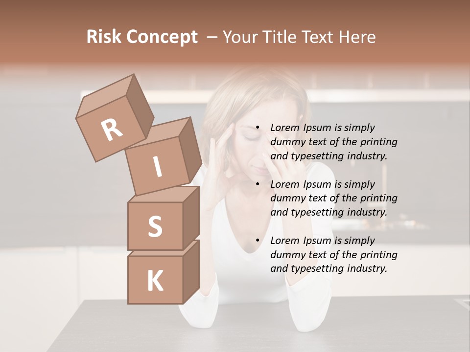 Frustrated Rest On Sleep PowerPoint Template