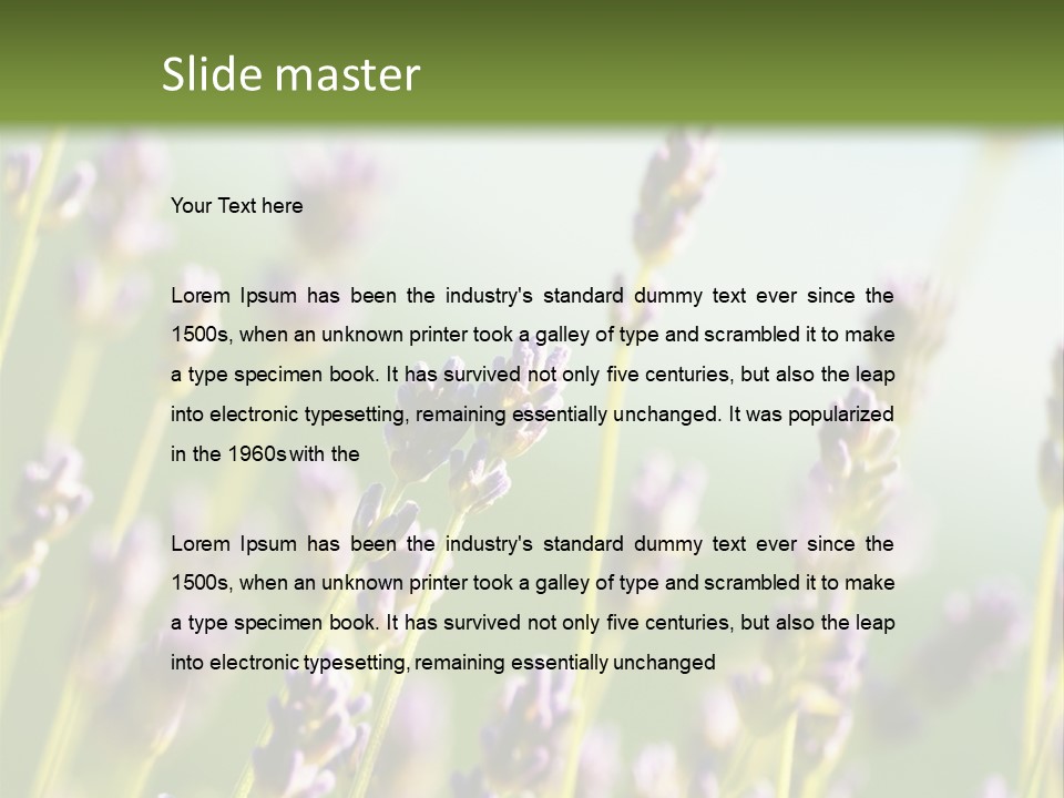 Ingredient Blue Lilac PowerPoint Template