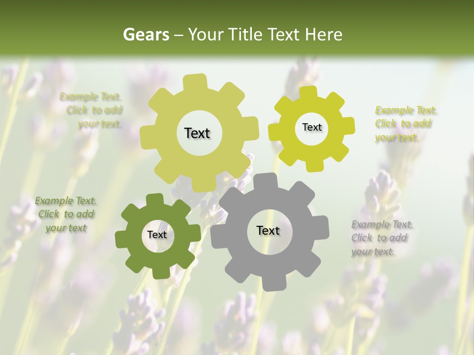 Ingredient Blue Lilac PowerPoint Template