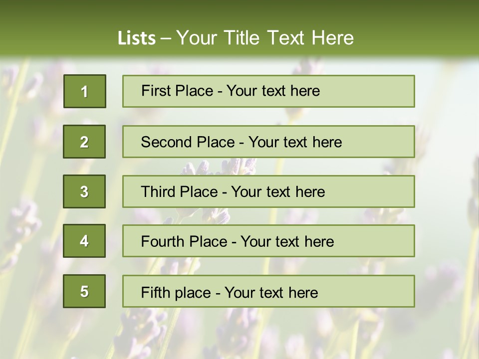 Ingredient Blue Lilac PowerPoint Template