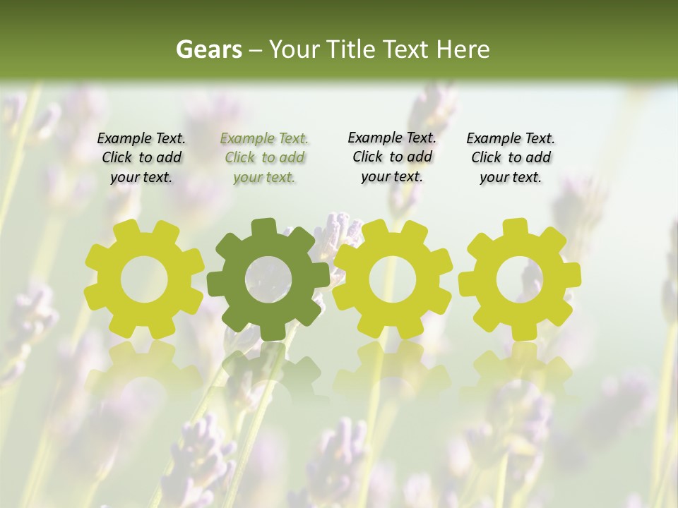 Ingredient Blue Lilac PowerPoint Template