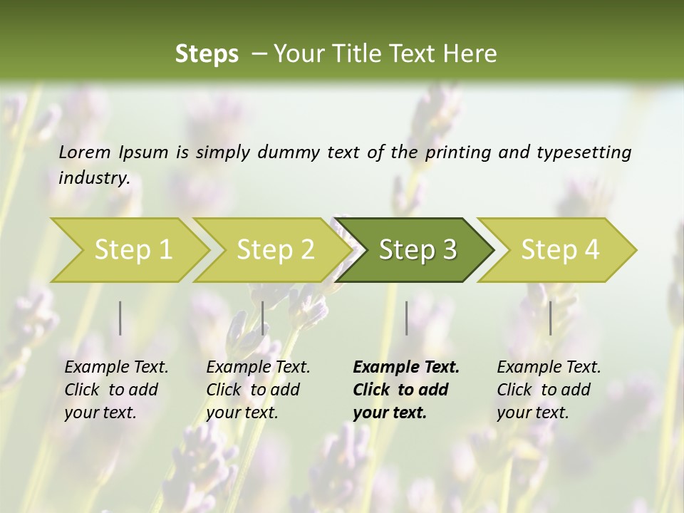 Ingredient Blue Lilac PowerPoint Template
