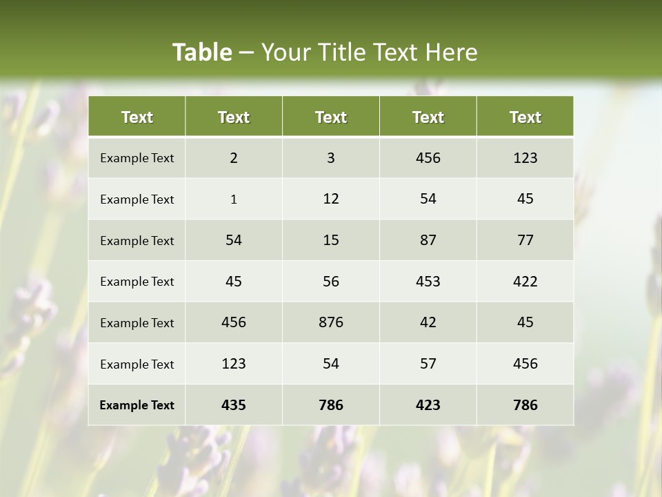 Ingredient Blue Lilac PowerPoint Template