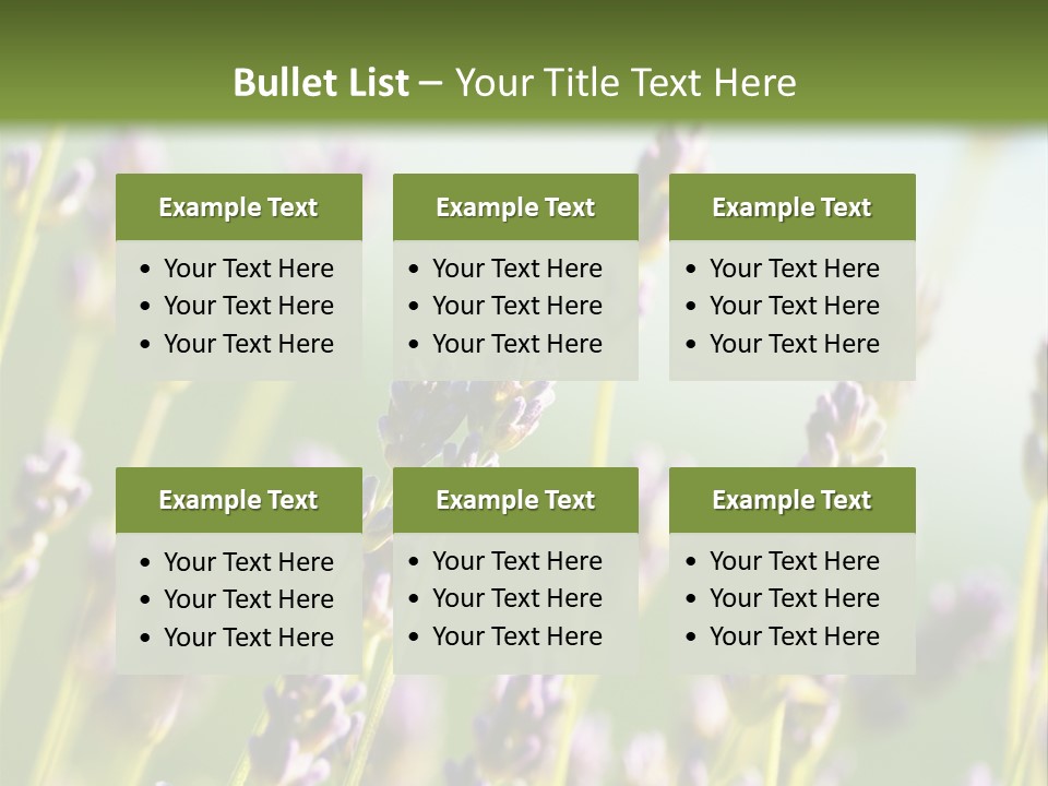 Ingredient Blue Lilac PowerPoint Template