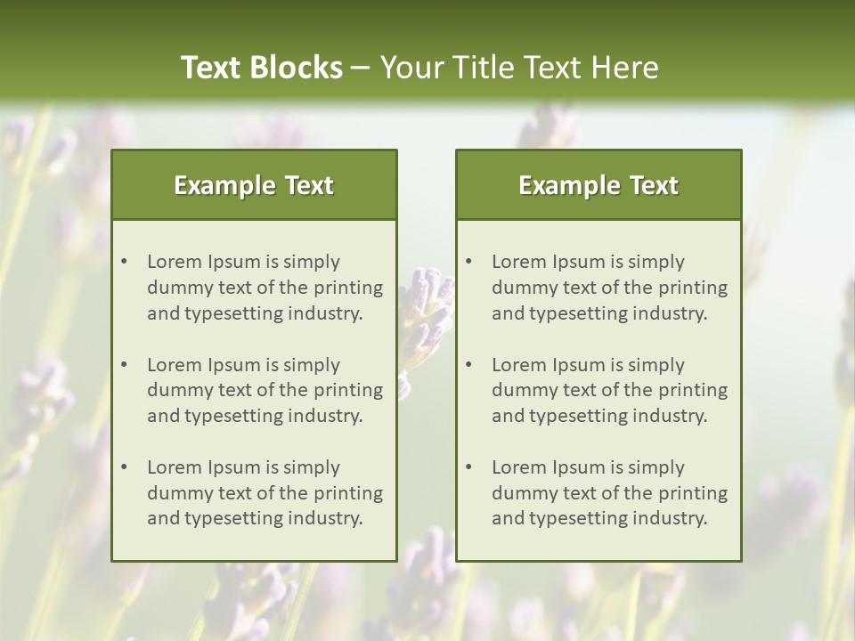 Ingredient Blue Lilac PowerPoint Template