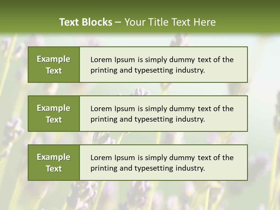 Ingredient Blue Lilac PowerPoint Template