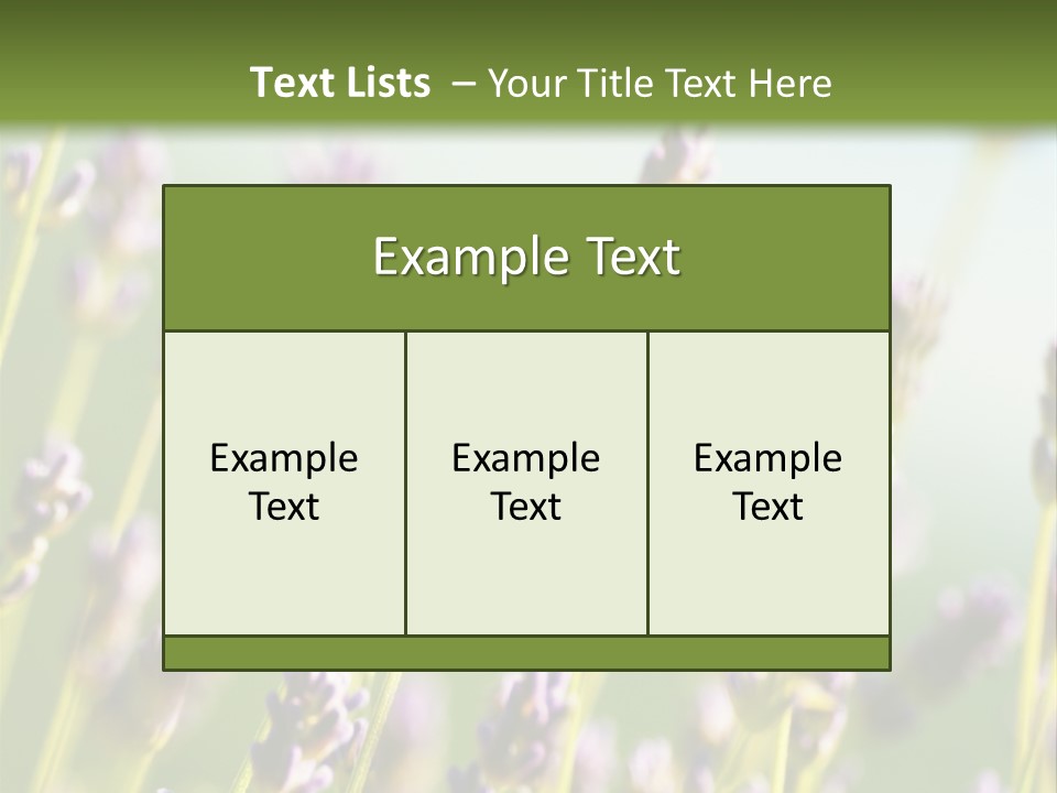 Ingredient Blue Lilac PowerPoint Template