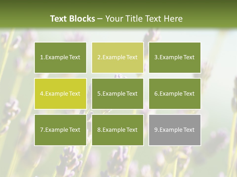 Ingredient Blue Lilac PowerPoint Template