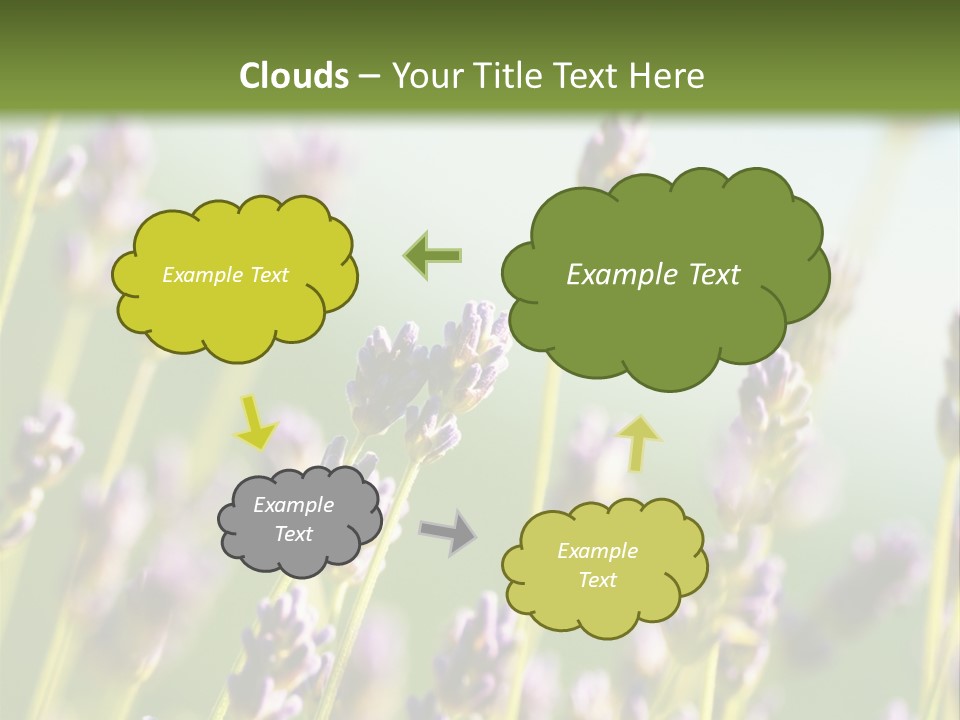 Ingredient Blue Lilac PowerPoint Template