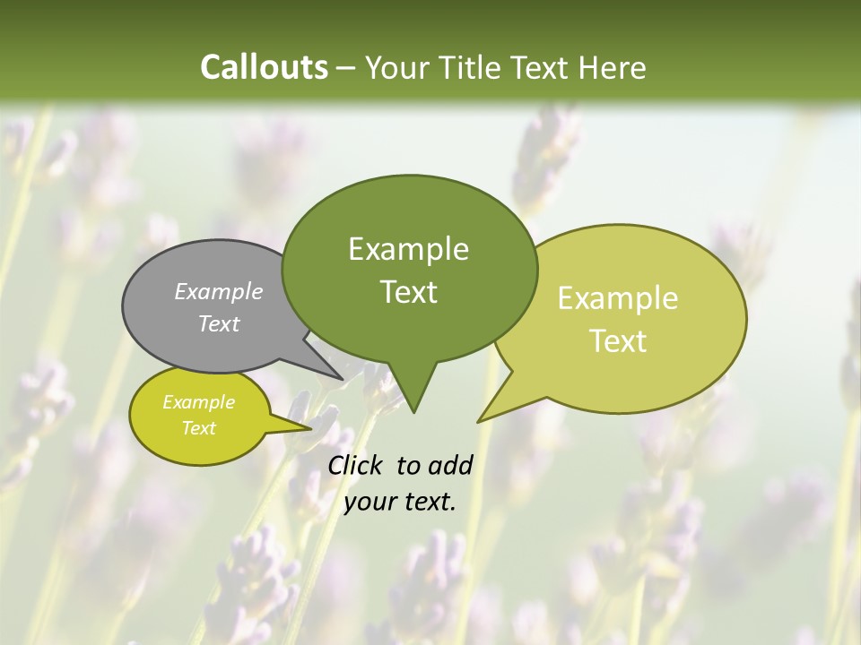 Ingredient Blue Lilac PowerPoint Template