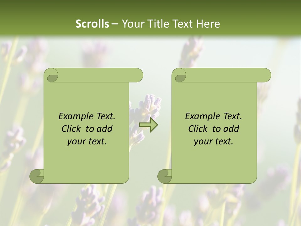 Ingredient Blue Lilac PowerPoint Template