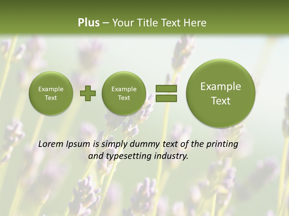 Ingredient Blue Lilac PowerPoint Template