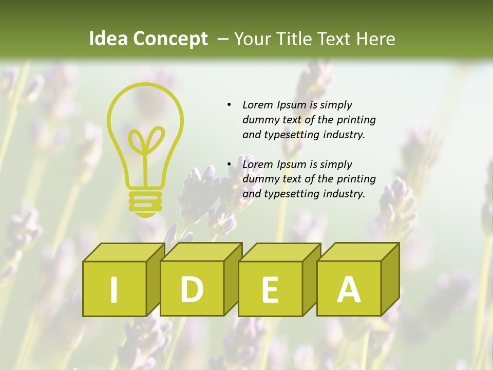 Ingredient Blue Lilac PowerPoint Template