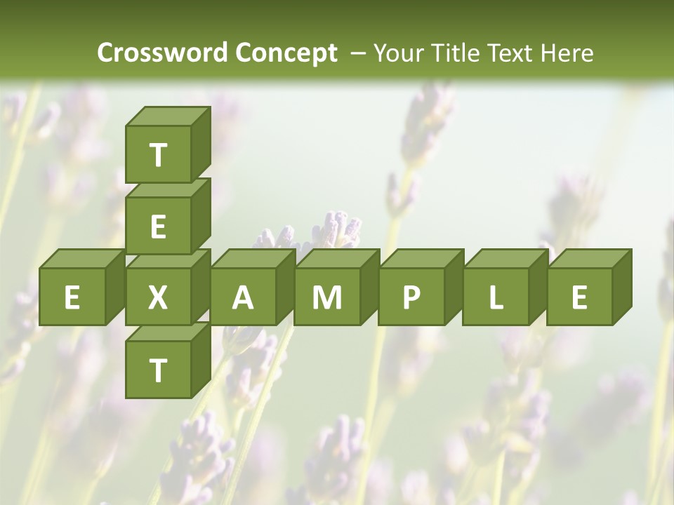 Ingredient Blue Lilac PowerPoint Template