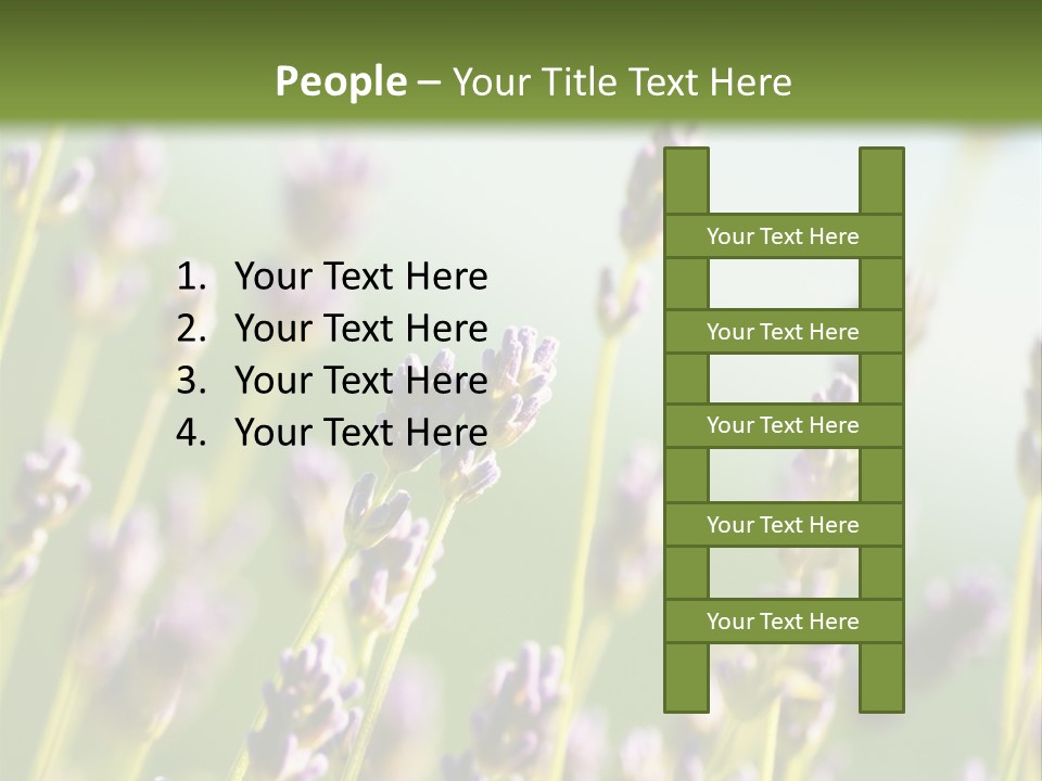 Ingredient Blue Lilac PowerPoint Template