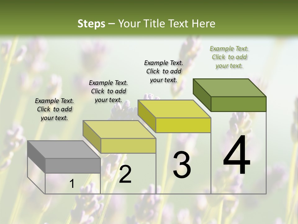 Ingredient Blue Lilac PowerPoint Template