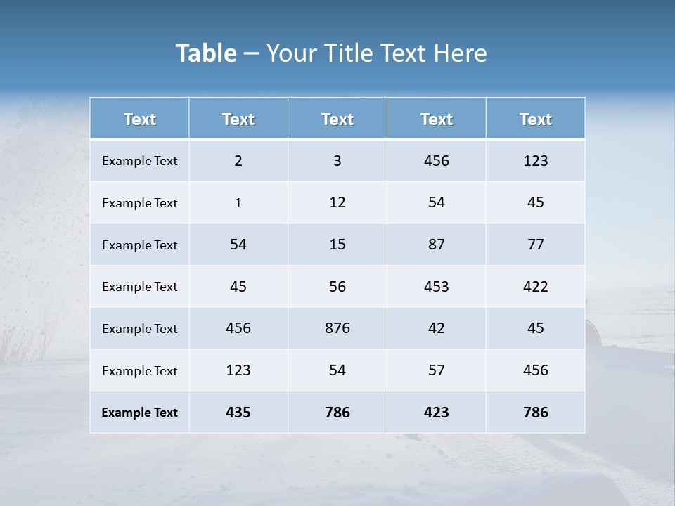 Weather Cold Transportation PowerPoint Template