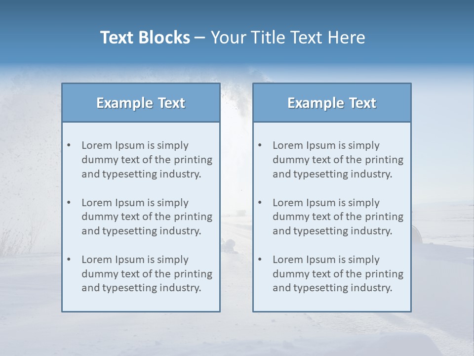 Weather Cold Transportation PowerPoint Template