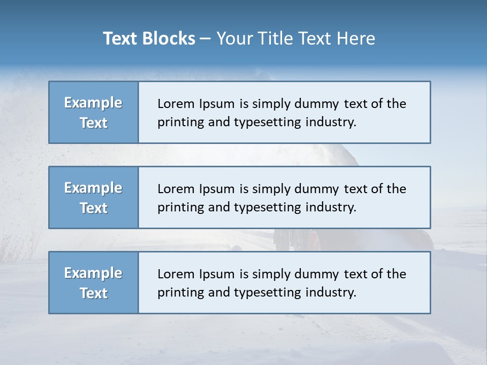 Weather Cold Transportation PowerPoint Template