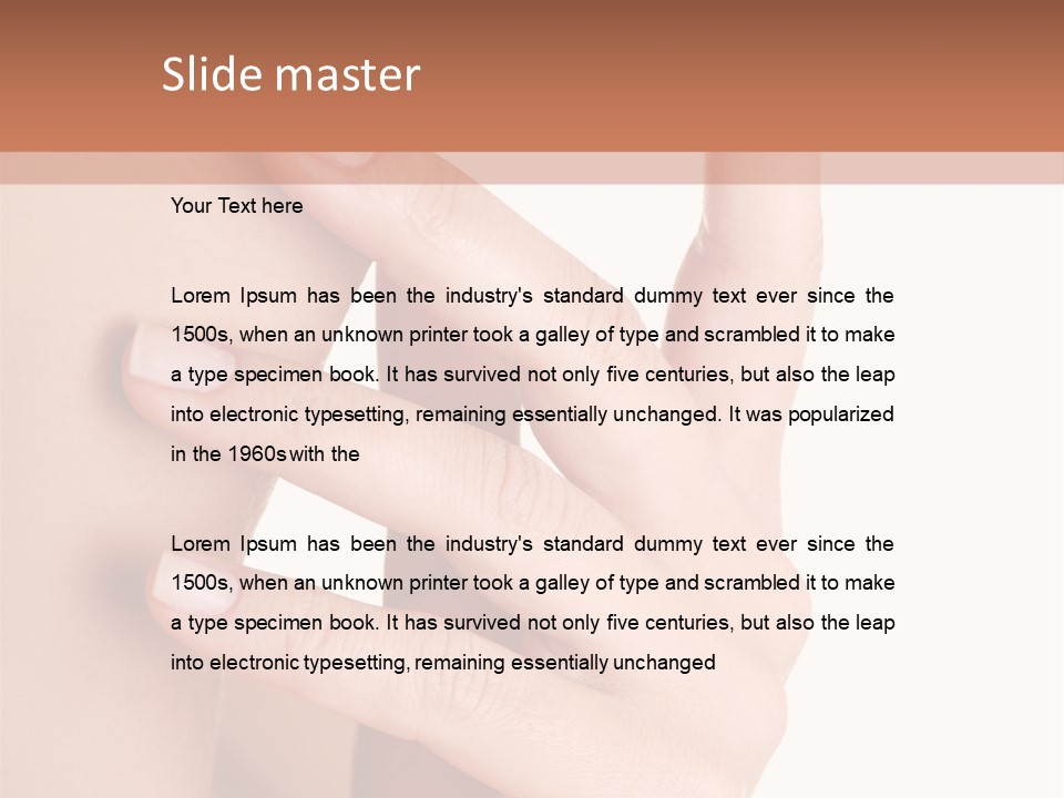 Health Skincare Shoulders PowerPoint Template