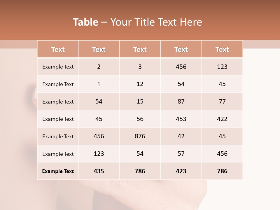 Health Skincare Shoulders PowerPoint Template