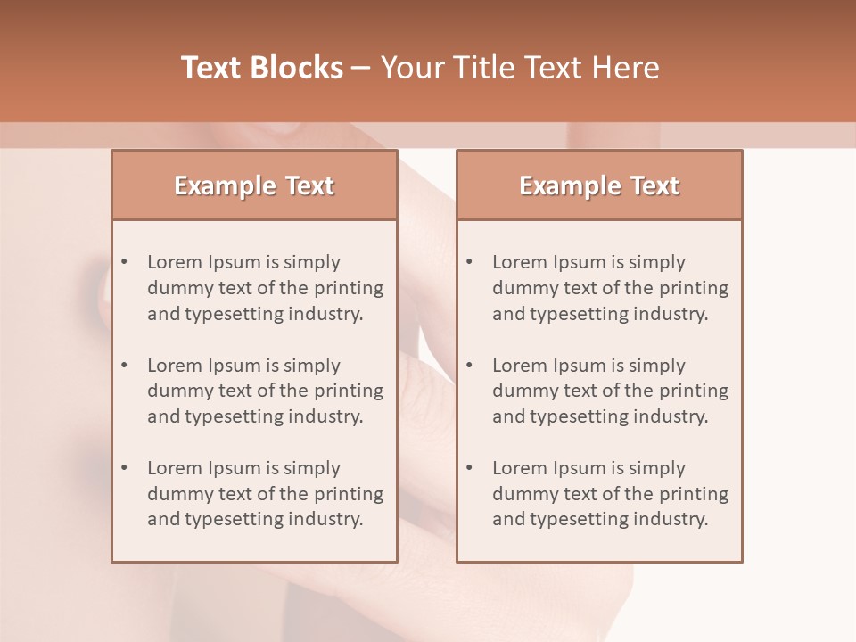 Health Skincare Shoulders PowerPoint Template