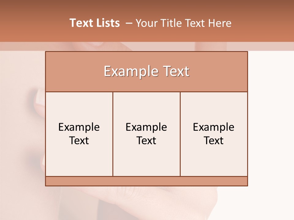 Health Skincare Shoulders PowerPoint Template