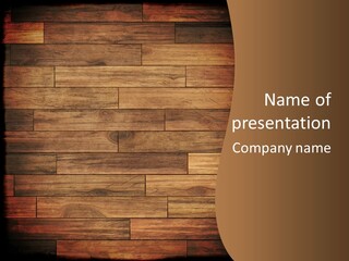 A Wooden Floor With A Brown Background PowerPoint Template