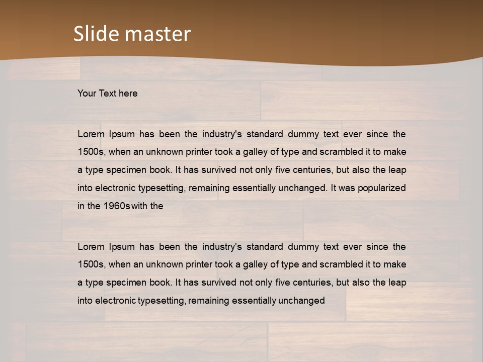 A Wooden Floor With A Brown Background PowerPoint Template