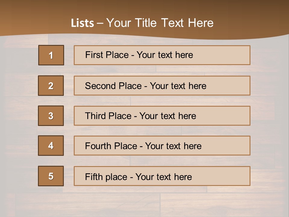 A Wooden Floor With A Brown Background PowerPoint Template
