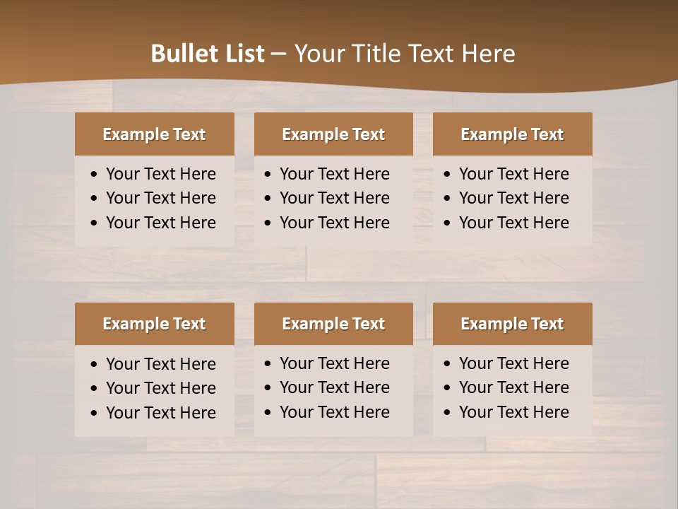 A Wooden Floor With A Brown Background PowerPoint Template