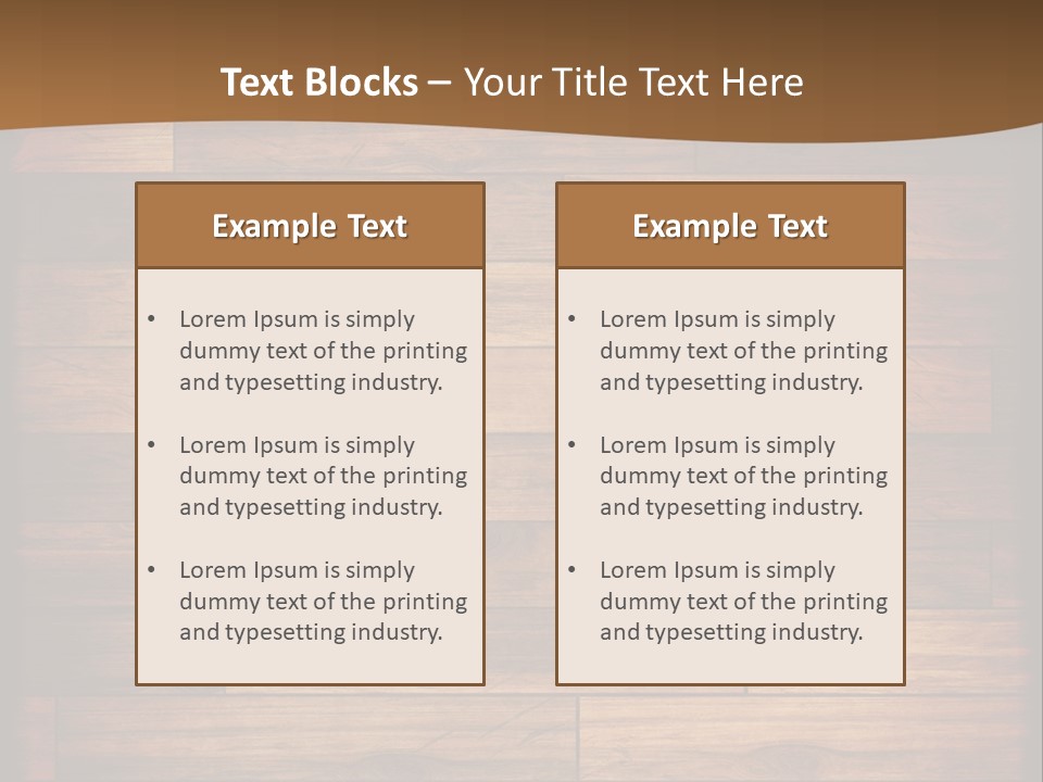 A Wooden Floor With A Brown Background PowerPoint Template