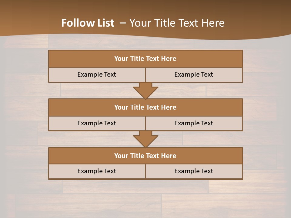 A Wooden Floor With A Brown Background PowerPoint Template