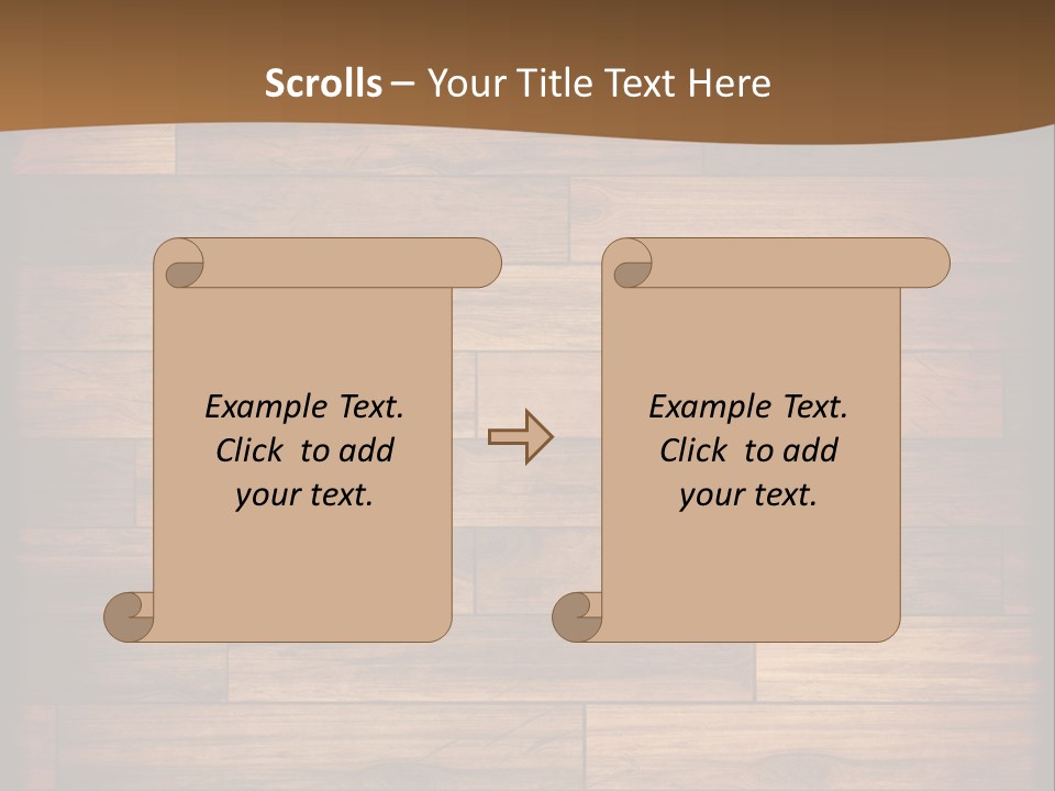 A Wooden Floor With A Brown Background PowerPoint Template