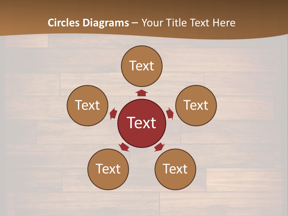 A Wooden Floor With A Brown Background PowerPoint Template
