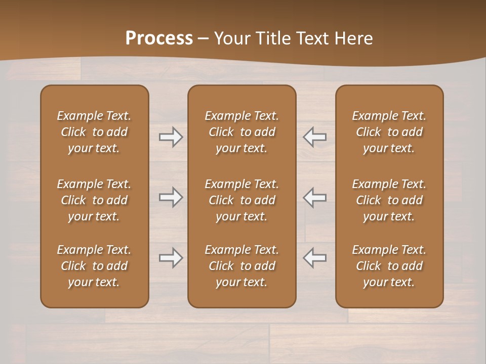 A Wooden Floor With A Brown Background PowerPoint Template