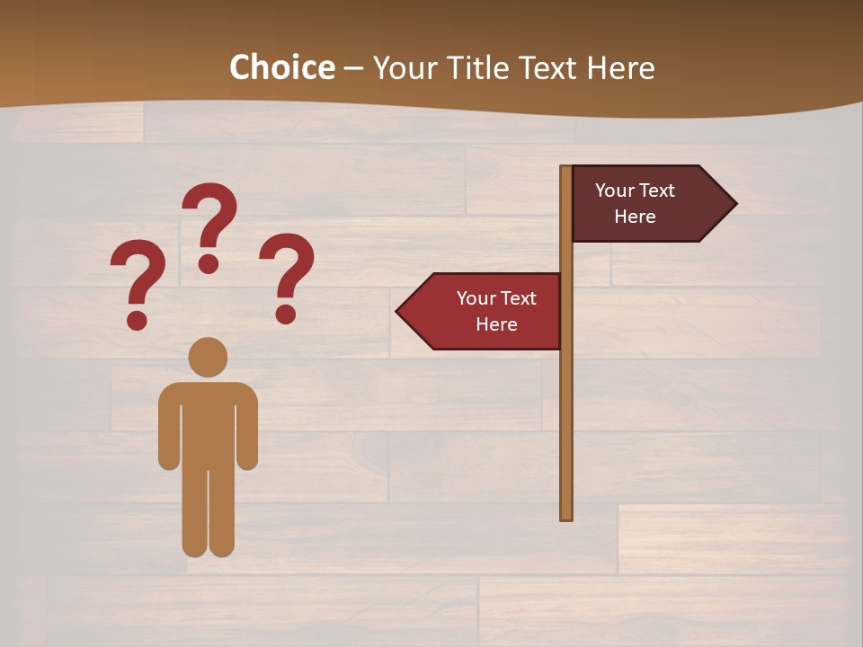 A Wooden Floor With A Brown Background PowerPoint Template