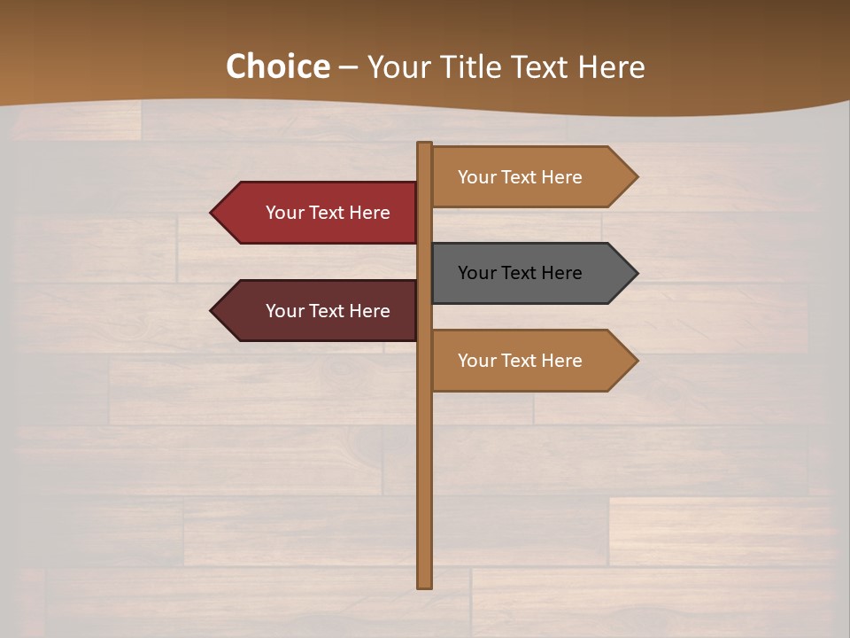 A Wooden Floor With A Brown Background PowerPoint Template