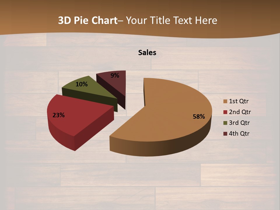 A Wooden Floor With A Brown Background PowerPoint Template