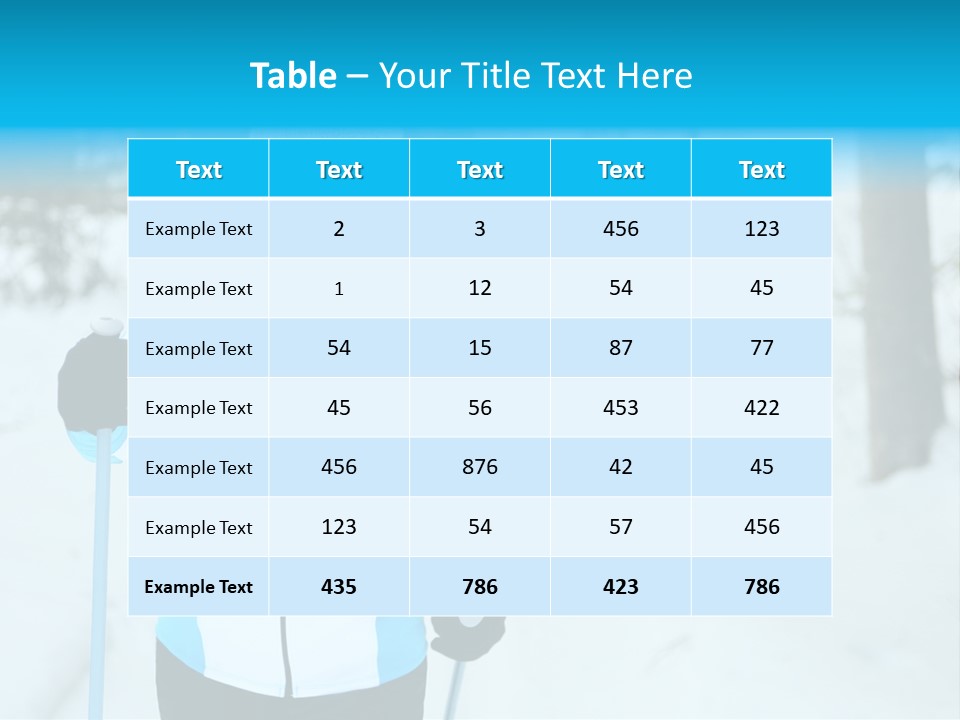 A Woman In A White And Blue Jacket Holding Skis PowerPoint Template