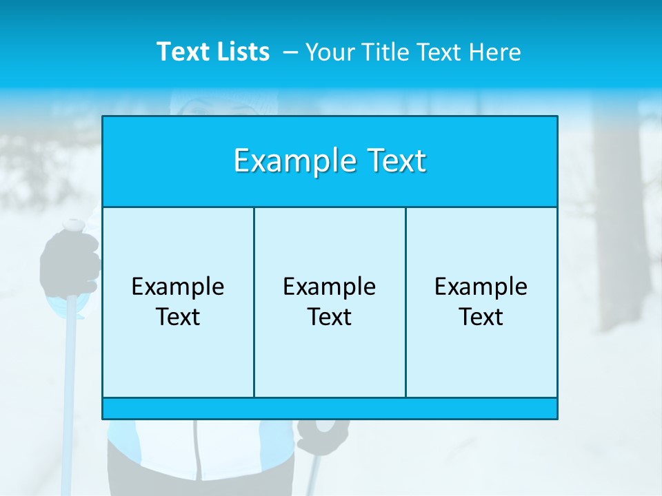 A Woman In A White And Blue Jacket Holding Skis PowerPoint Template