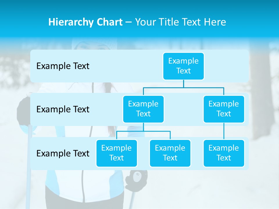 A Woman In A White And Blue Jacket Holding Skis PowerPoint Template
