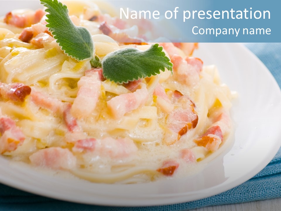 Calories Gourmet Bacon PowerPoint Template