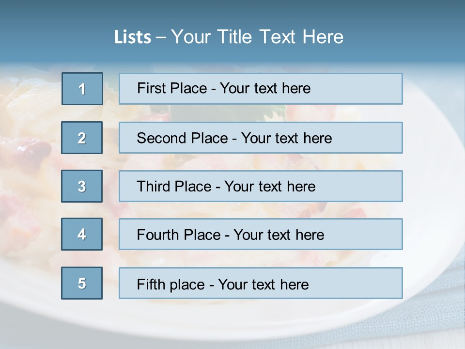 Calories Gourmet Bacon PowerPoint Template
