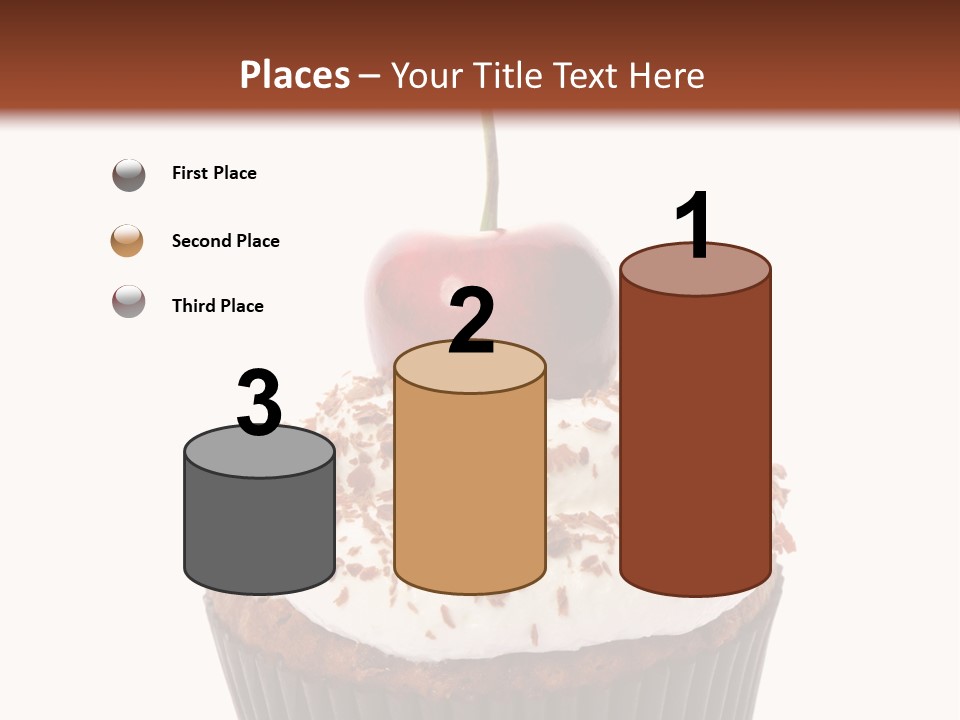 Cupcake Food Cherry PowerPoint Template