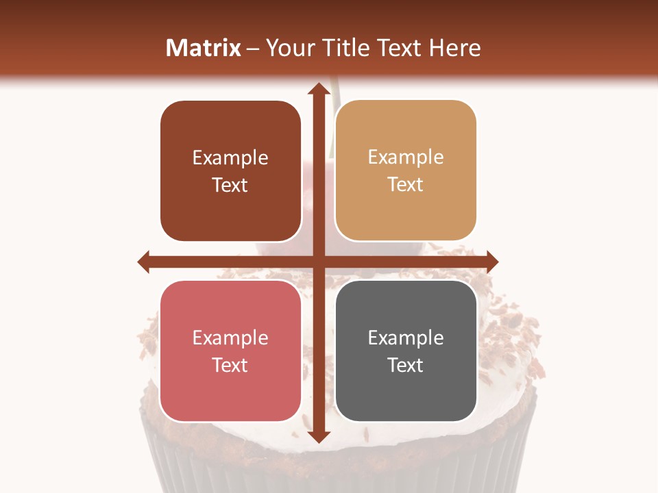 Cupcake Food Cherry PowerPoint Template