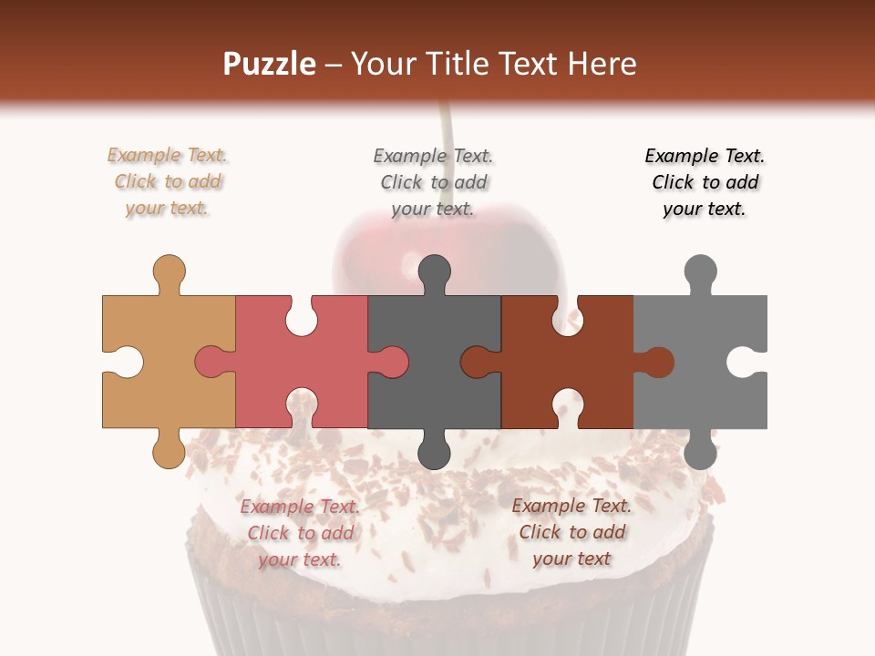 Cupcake Food Cherry PowerPoint Template