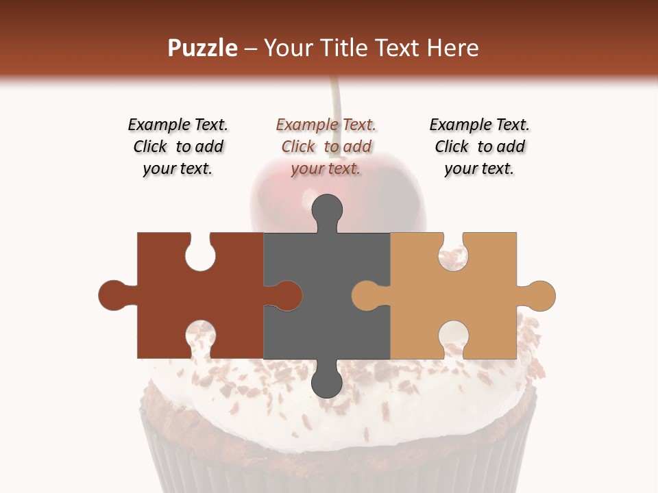 Cupcake Food Cherry PowerPoint Template