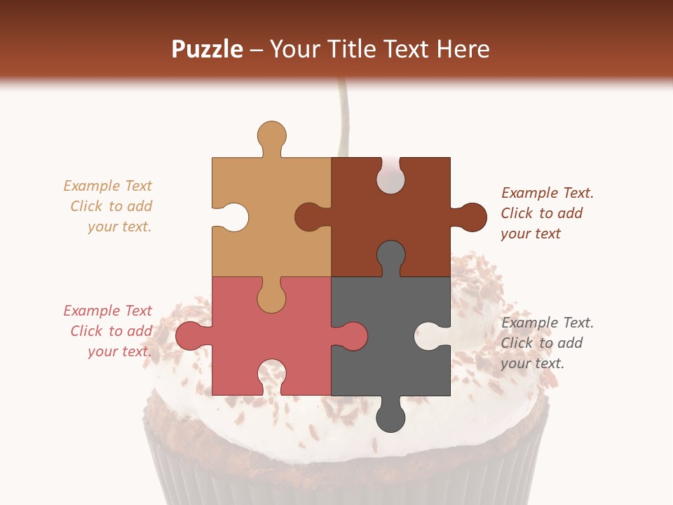 Cupcake Food Cherry PowerPoint Template