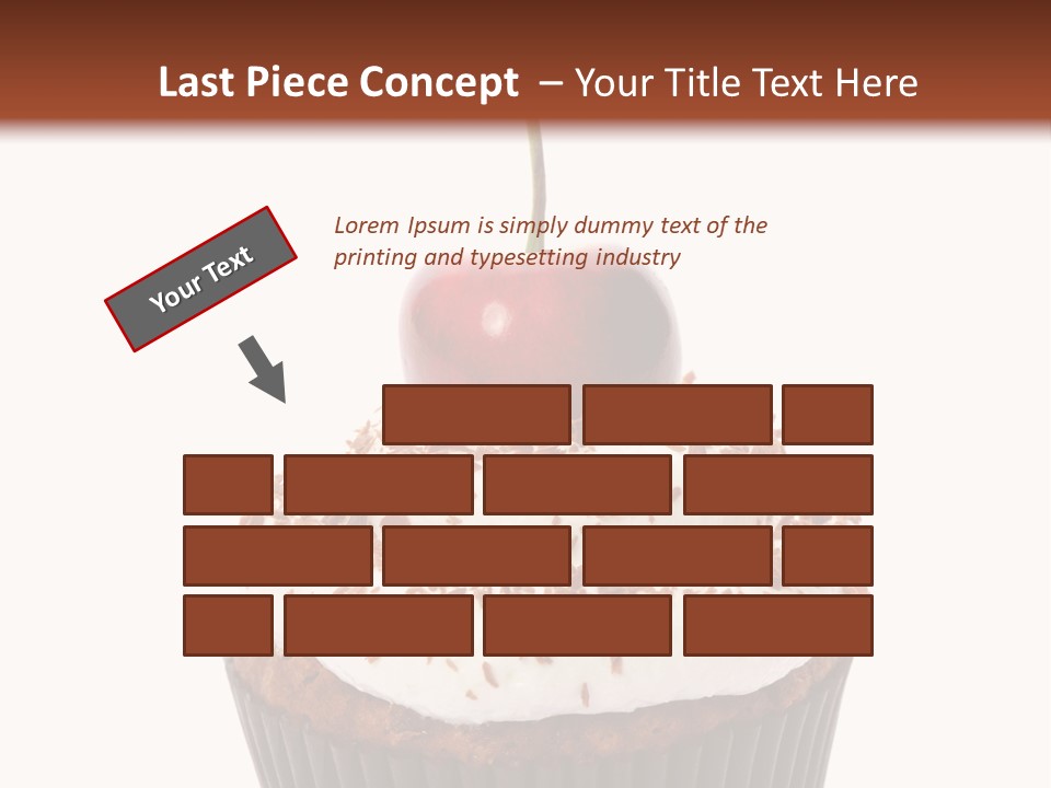 Cupcake Food Cherry PowerPoint Template